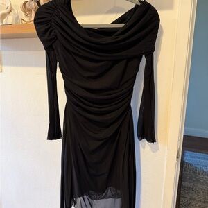 Elegant Black Off-Shoulder Dress